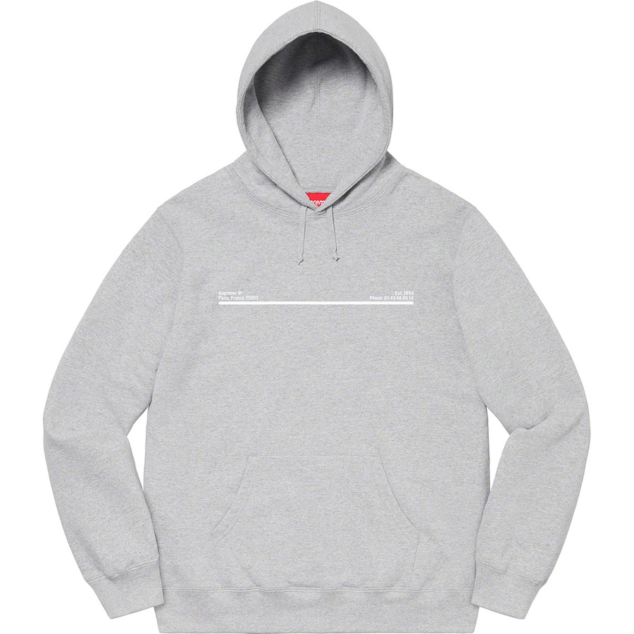 Details on Shop Hooded Sweatshirt Heather Grey - Paris from fall winter
                                                    2020 (Price is $158)