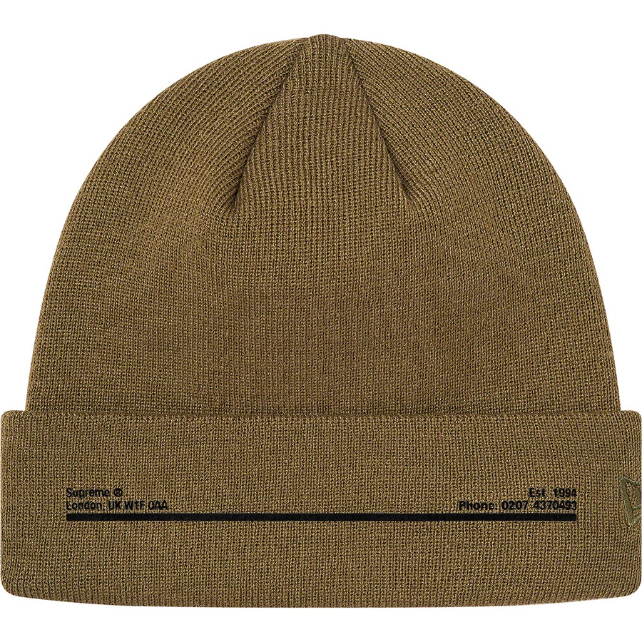 Details on New Era Shop Beanie Olive - London from fall winter
                                                    2020 (Price is $38)
