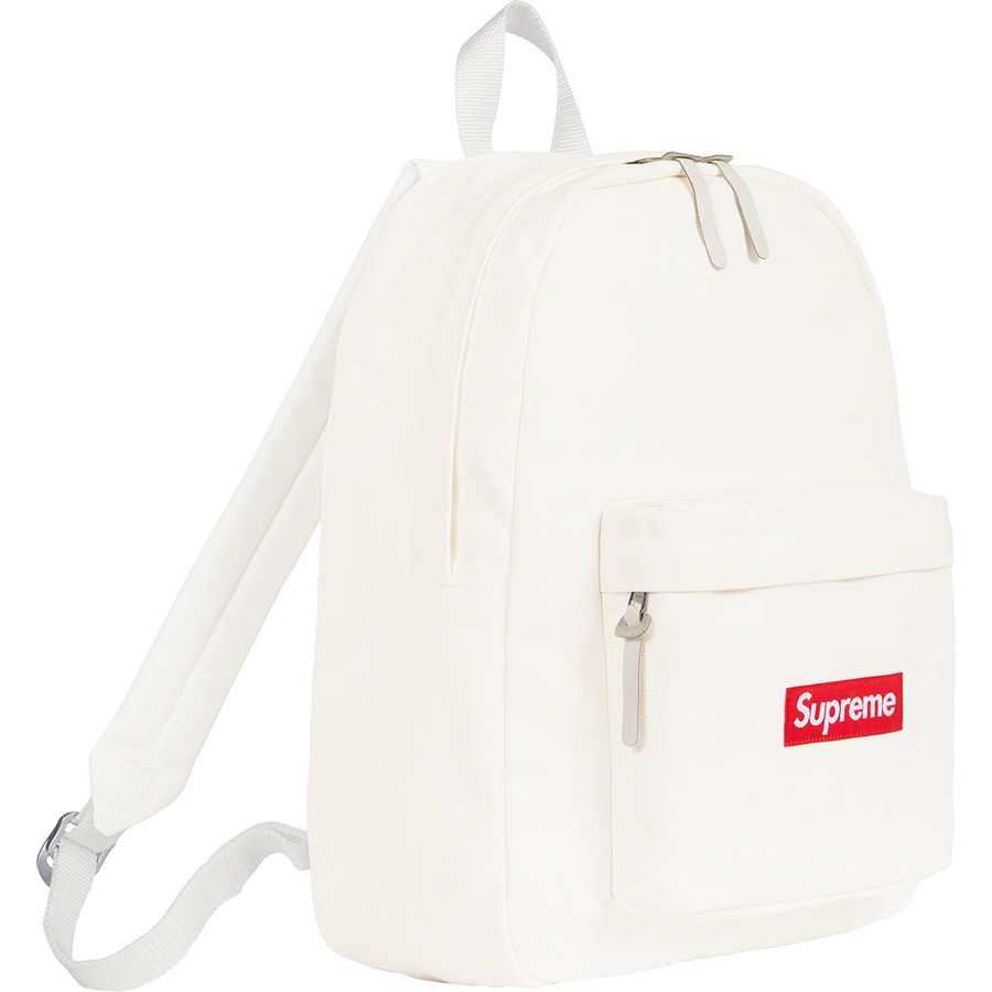 Details on Canvas Backpack White from fall winter
                                                    2020 (Price is $110)