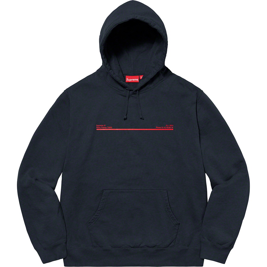 Details on Shop Hooded Sweatshirt Navy - Paris from fall winter
                                                    2020 (Price is $158)