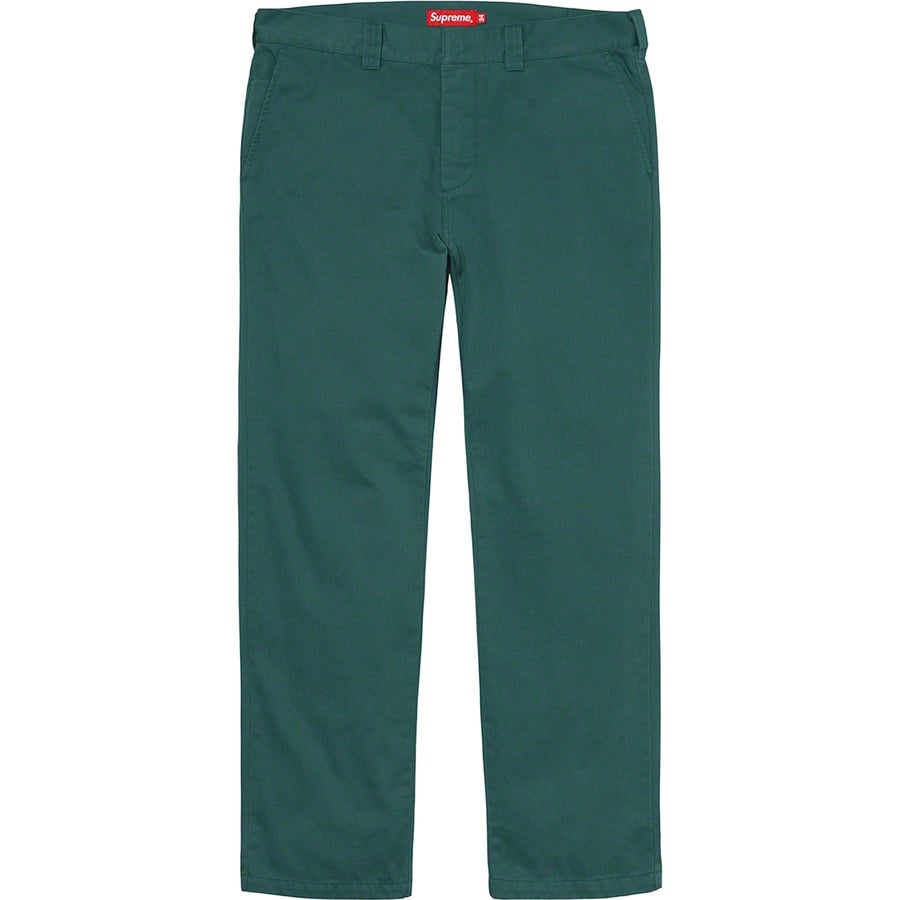 Details on Work Pant Dusty Teal from fall winter
                                                    2020 (Price is $118)