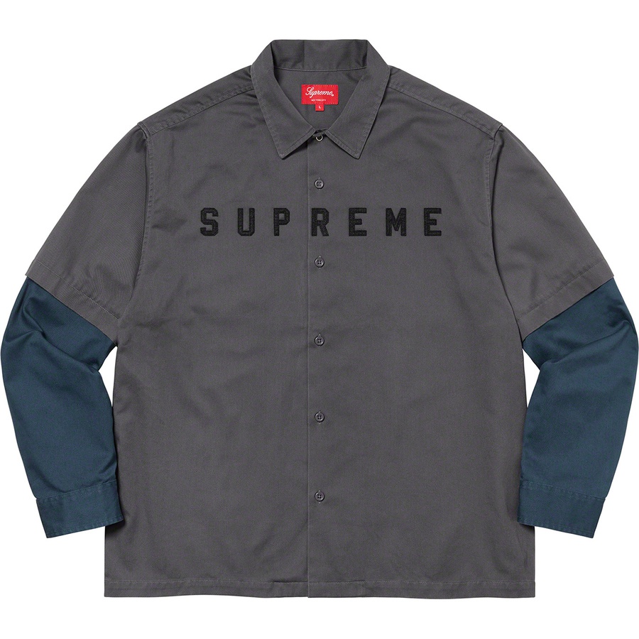 Details on 2-Tone Work Shirt Dark Grey from fall winter
                                                    2020 (Price is $128)