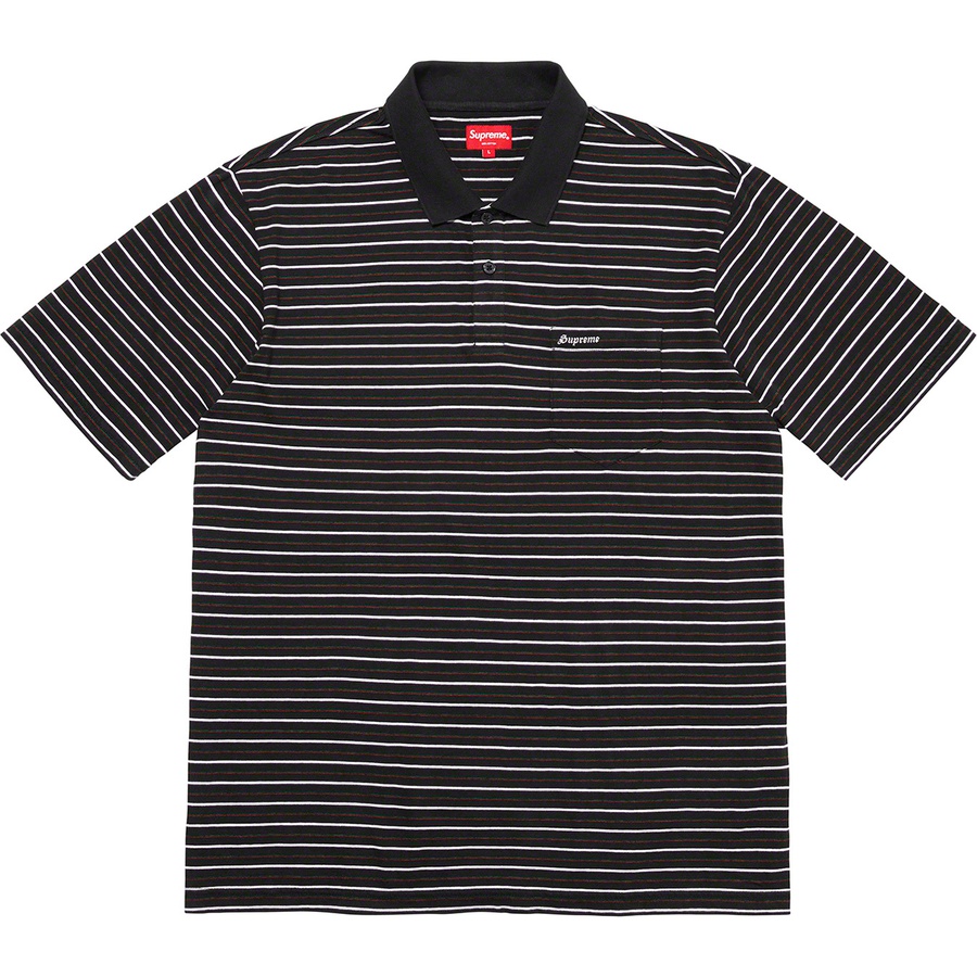 Details on Thin Stripe Polo Black from fall winter
                                                    2020 (Price is $98)