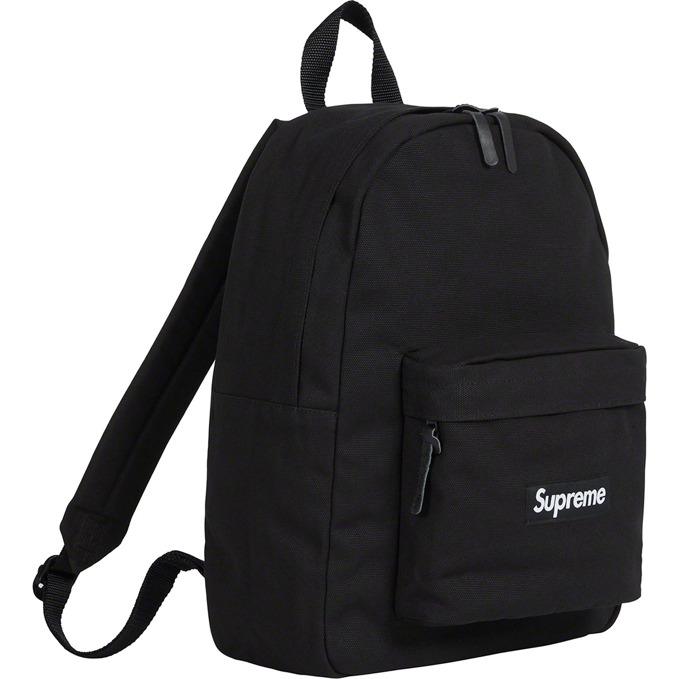 Supreme Logo Canvas Backpack - Black