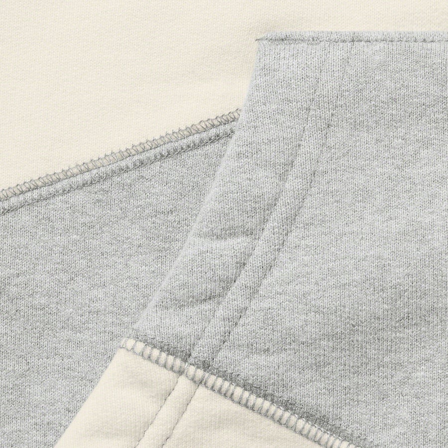 Details on Patchwork Hooded Sweatshirt Heather Grey from fall winter
                                                    2020 (Price is $178)