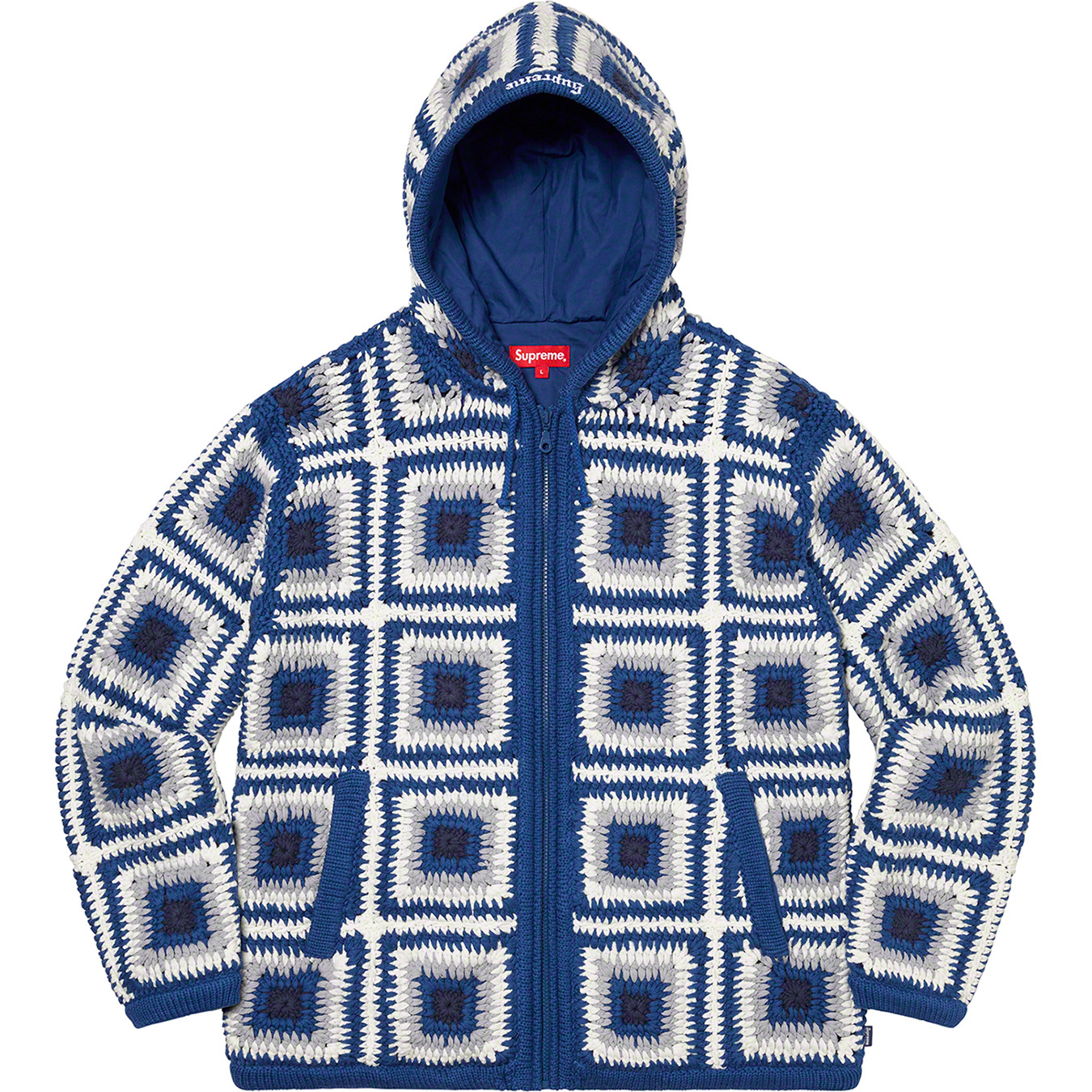 Crochet Hooded Zip Up Sweater - fall winter 2020 - Supreme