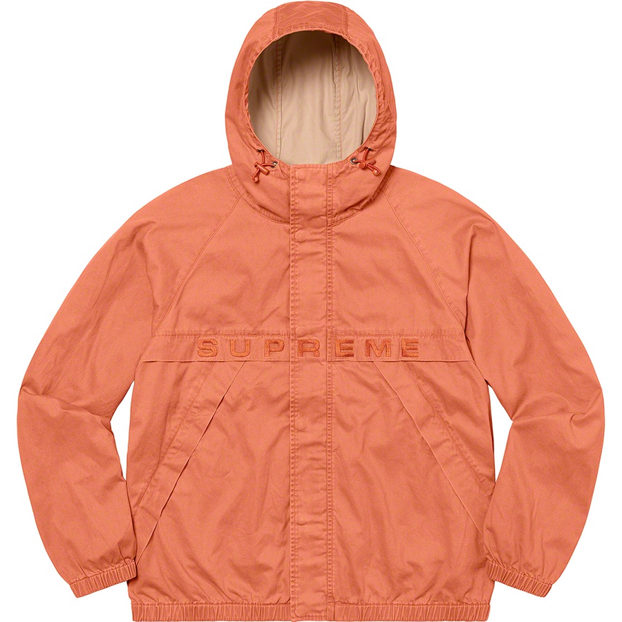 Details on Overdyed Twill Hooded Jacket Rust from fall winter
                                                    2020 (Price is $228)