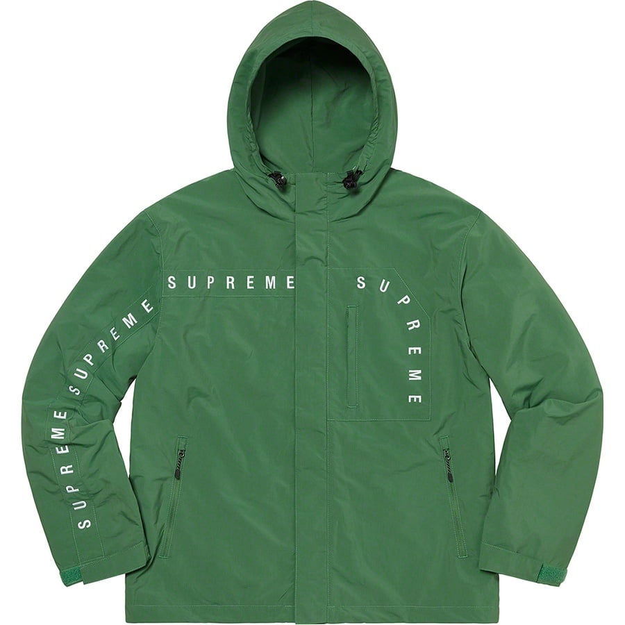 Details on Curve Logos Ripstop Jacket Olive from fall winter
                                                    2020 (Price is $168)