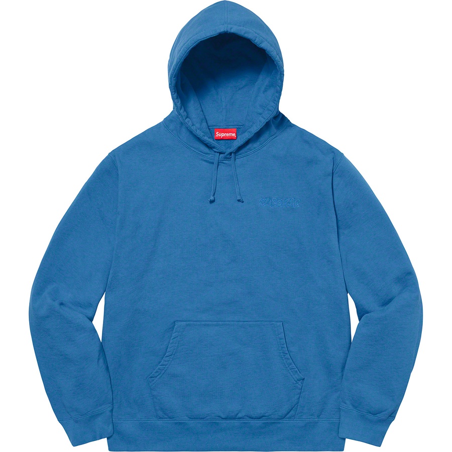 Details on Supreme Smurfs™ Hooded Sweatshirt Pale Royal from fall winter
                                                    2020 (Price is $178)