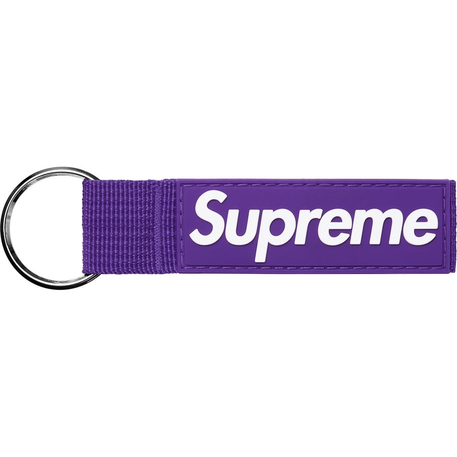 Details on Webbing Keychain Purple from fall winter
                                                    2020 (Price is $18)