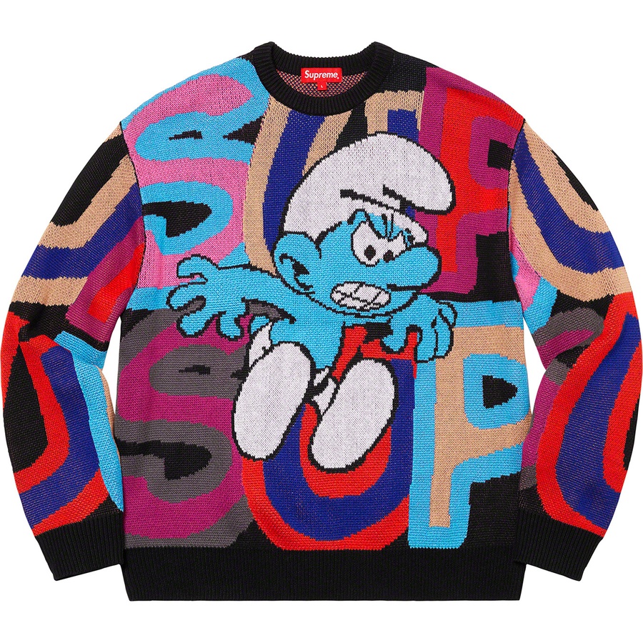 Details on Supreme Smurfs™ Sweater Black from fall winter
                                                    2020 (Price is $178)