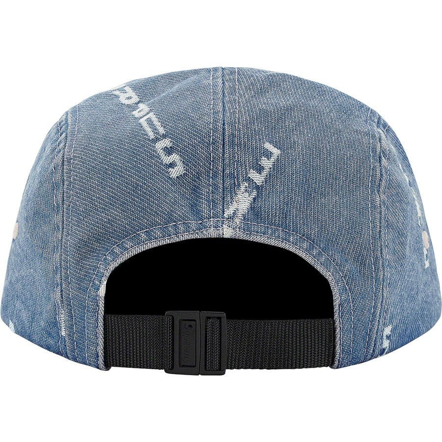 Details on Logo Stripe Jacquard Denim Camp Cap Blue from fall winter
                                                    2020 (Price is $48)