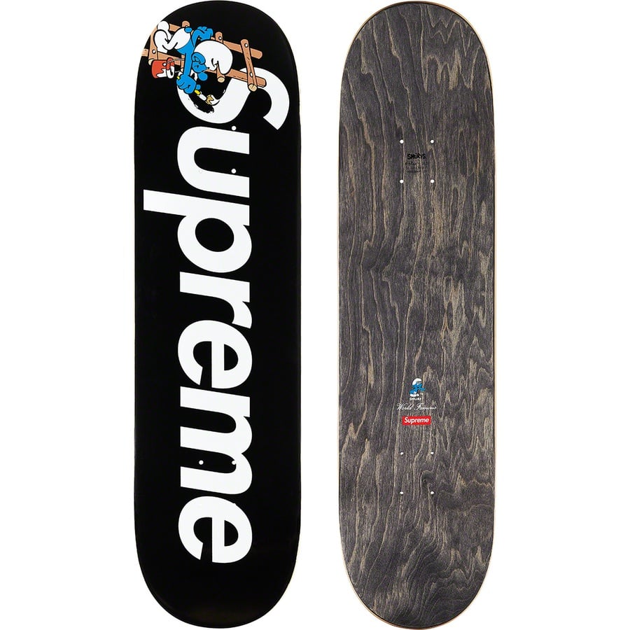 Details on Supreme Smurfs™ Skateboard Black - 8.25" x 32"  from fall winter
                                                    2020 (Price is $60)
