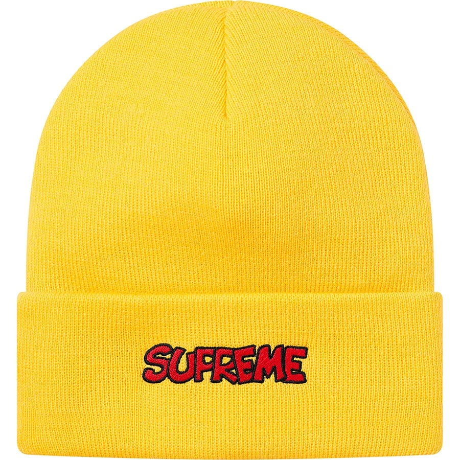 Details on Supreme Smurfs™ Beanie Yellow from fall winter
                                                    2020 (Price is $40)
