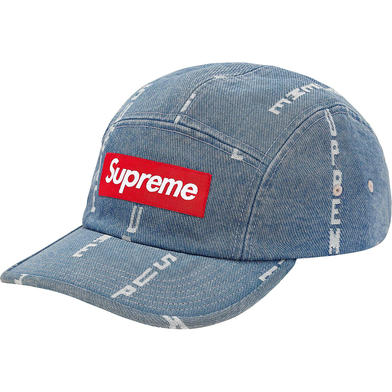 Logo Stripe Jacquard Denim Camp Cap - fall winter 2020 - Supreme