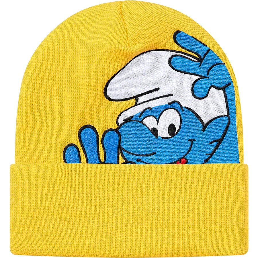 Details on Supreme Smurfs™ Beanie Yellow from fall winter
                                                    2020 (Price is $40)