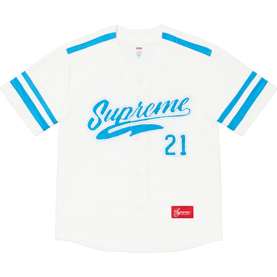 Details on Velour Baseball Jersey White from fall winter
                                                    2020 (Price is $118)