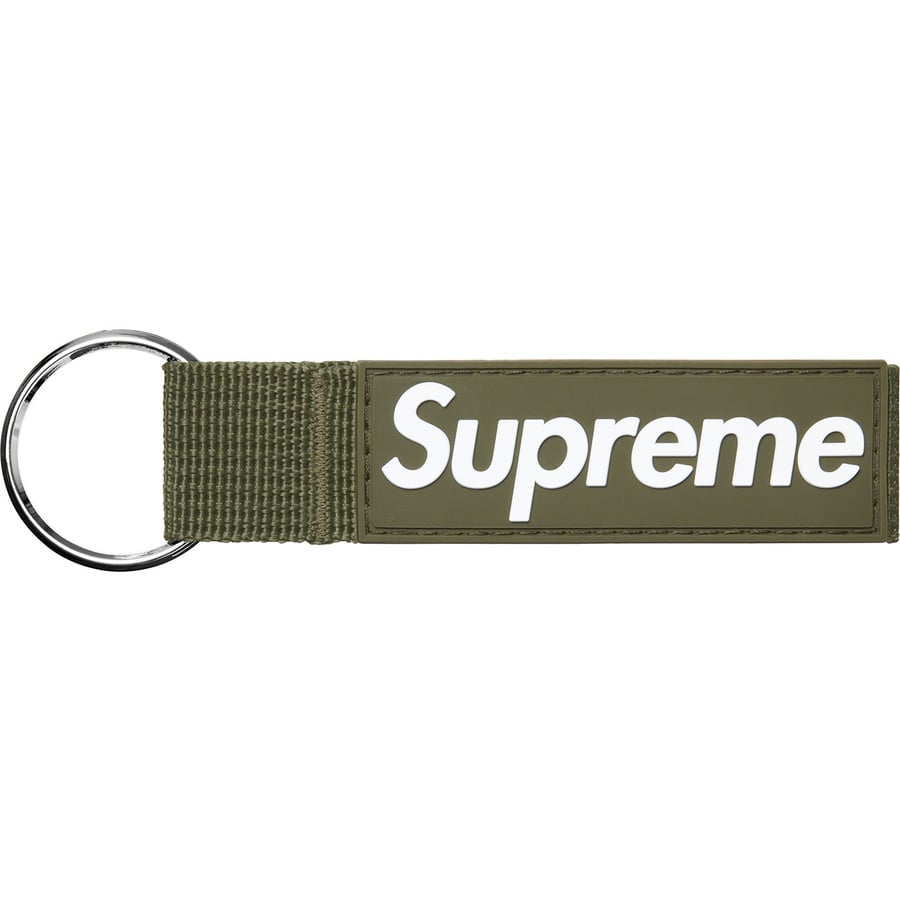 Details on Webbing Keychain Light Olive from fall winter
                                                    2020 (Price is $18)