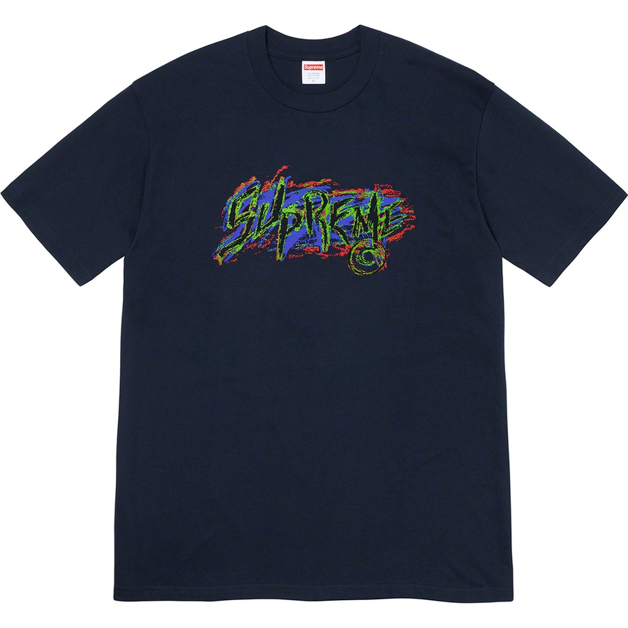 Details on Scratch Tee Navy from fall winter
                                                    2020 (Price is $38)