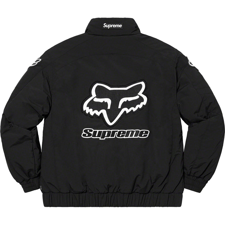 Details on Supreme Fox Racing Puffy Jacket Black from fall winter
                                                    2020 (Price is $248)