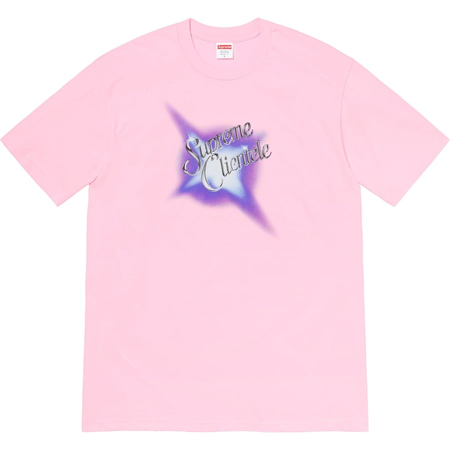 Details on Supreme Clientele Tee Light Pink from fall winter
                                                    2020 (Price is $48)