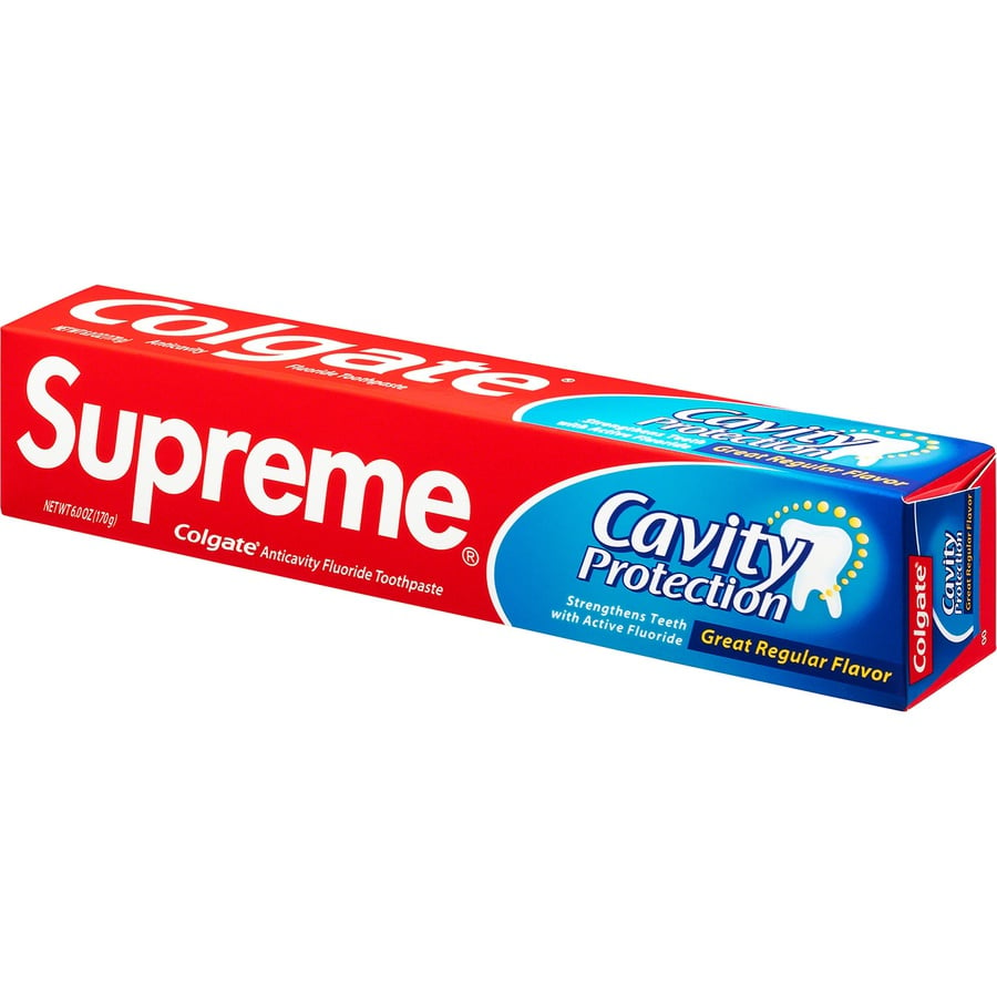 Details on Supreme Colgate Toothpaste White from fall winter
                                                    2020 (Price is $3)