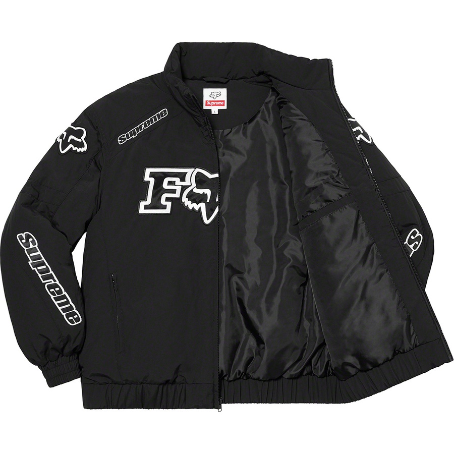 Details on Supreme Fox Racing Puffy Jacket Black from fall winter
                                                    2020 (Price is $248)