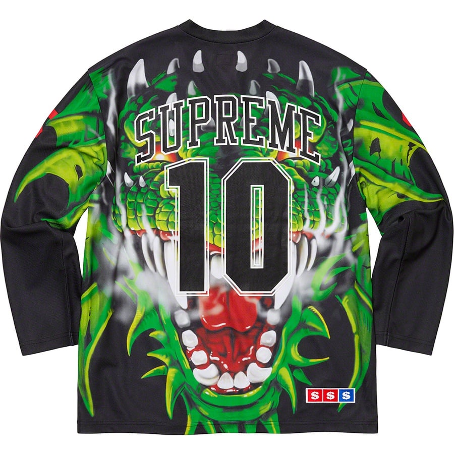 Details on Dragon Hockey Jersey Black from fall winter
                                                    2020 (Price is $138)
