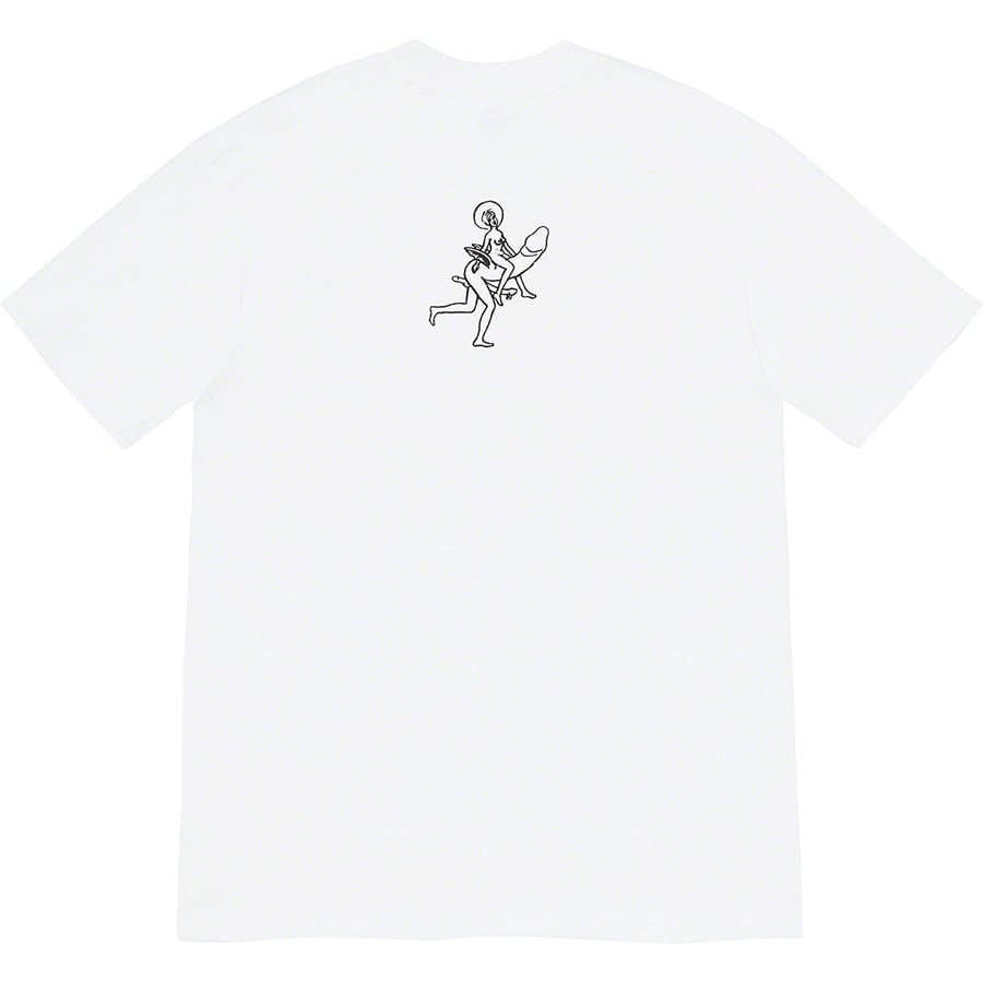 Details on Supreme Dicks Tee White from fall winter
                                                    2020 (Price is $38)