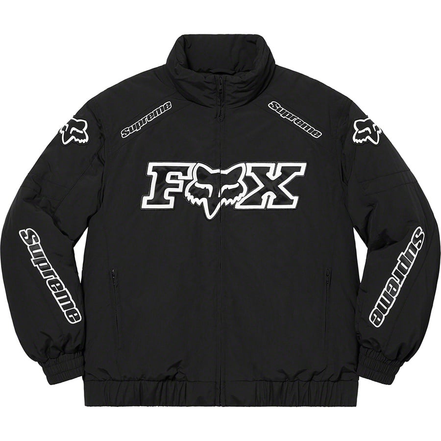 Details on Supreme Fox Racing Puffy Jacket Black from fall winter
                                                    2020 (Price is $248)