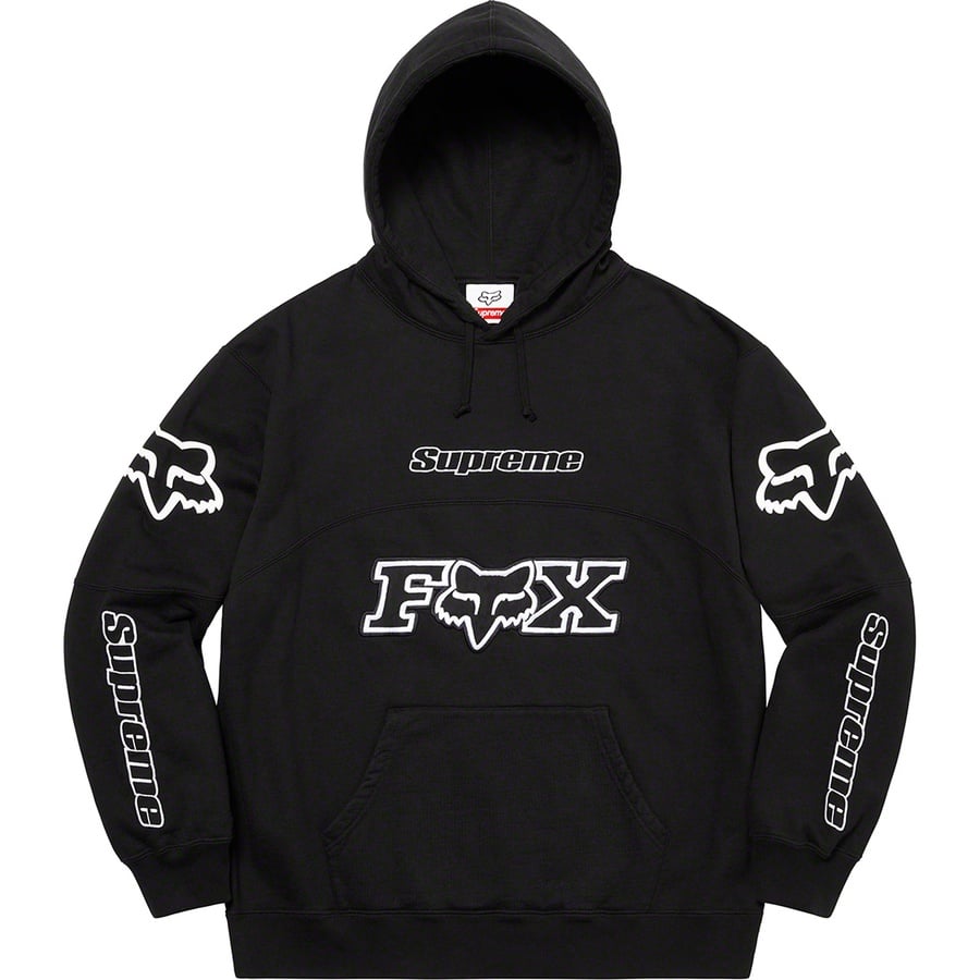 Details on Supreme Fox Racing Hooded Sweatshirt Black from fall winter
                                                    2020 (Price is $168)