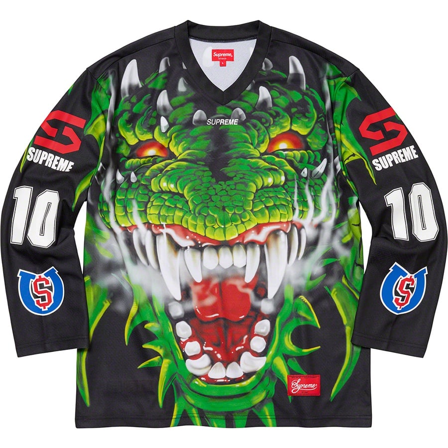 Details on Dragon Hockey Jersey Black from fall winter
                                                    2020 (Price is $138)