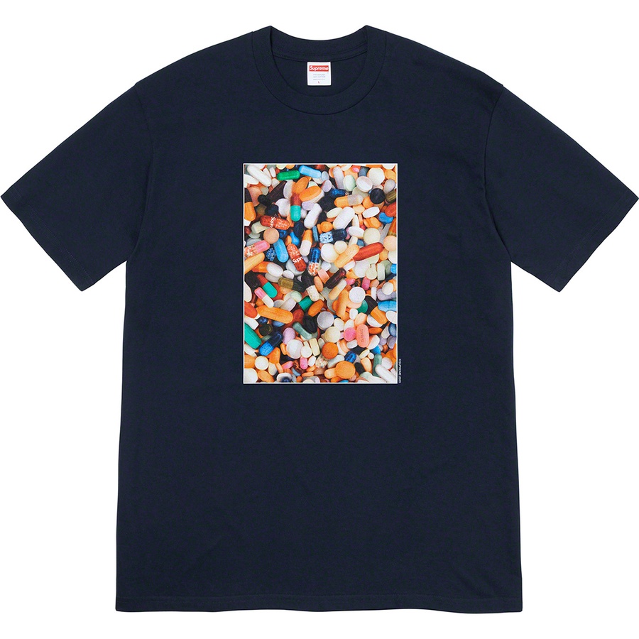 Details on Pills Tee Navy from fall winter
                                                    2020 (Price is $38)