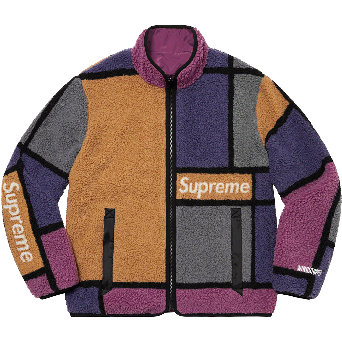 Supreme colorblocked fleece jacket