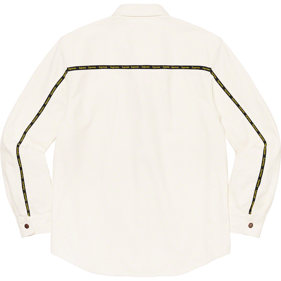 Details on Logo Taping Work Shirt White from fall winter 2020 (Price is $138)