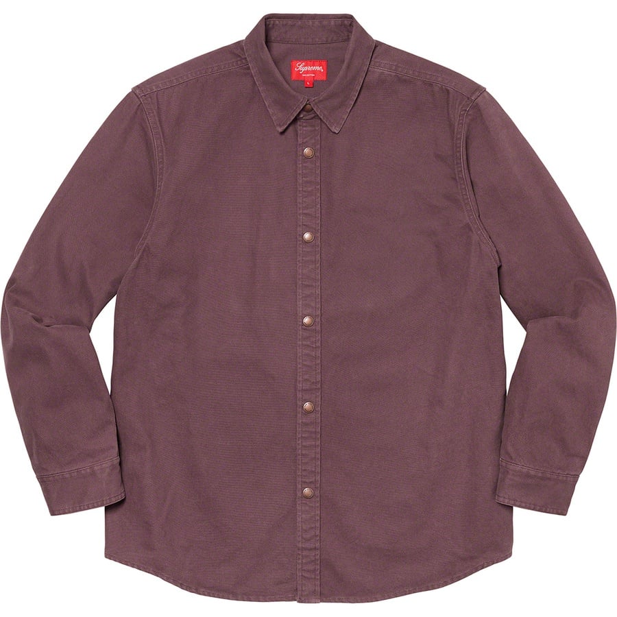 Details on Logo Taping Work Shirt Dusty Purple from fall winter
                                                    2020 (Price is $138)