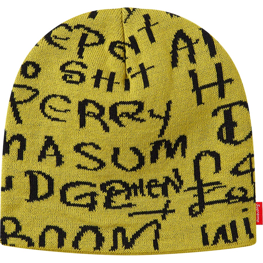Details on Black Ark Beanie Yellow from fall winter 2020 (Price is $36)