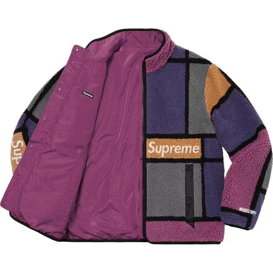 Details on Reversible Colorblocked Fleece Jacket Purple from fall winter
                                                    2020 (Price is $238)