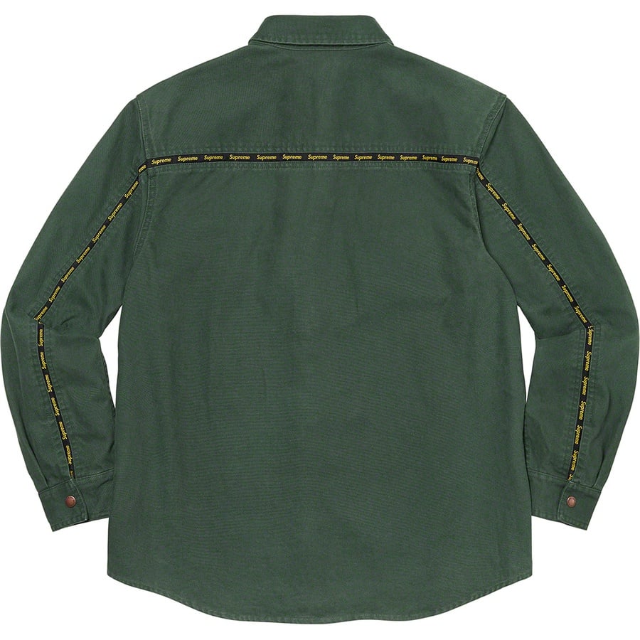 Details on Logo Taping Work Shirt Dark Green  from fall winter
                                                    2020 (Price is $138)