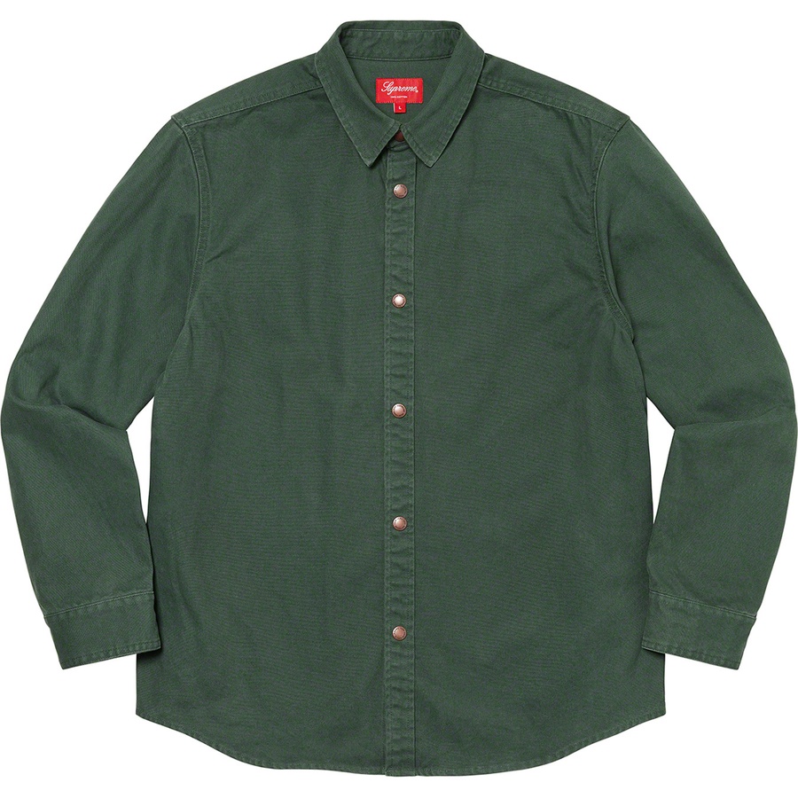 Details on Logo Taping Work Shirt Dark Green  from fall winter
                                                    2020 (Price is $138)