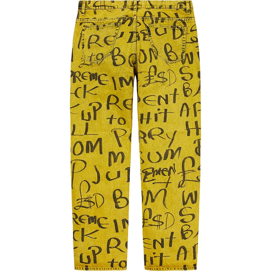 Details on Black Ark Regular Jean Fluorescent Yellow from fall winter
                                                    2020 (Price is $168)