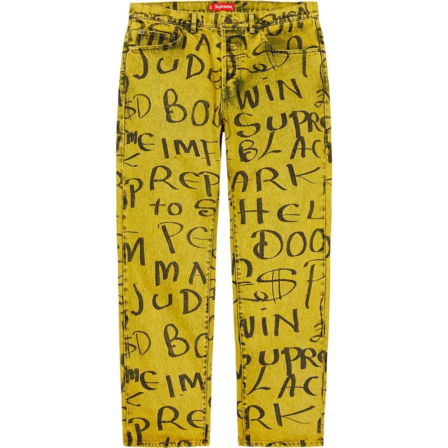 Details on Black Ark Regular Jean Fluorescent Yellow from fall winter
                                                    2020 (Price is $168)