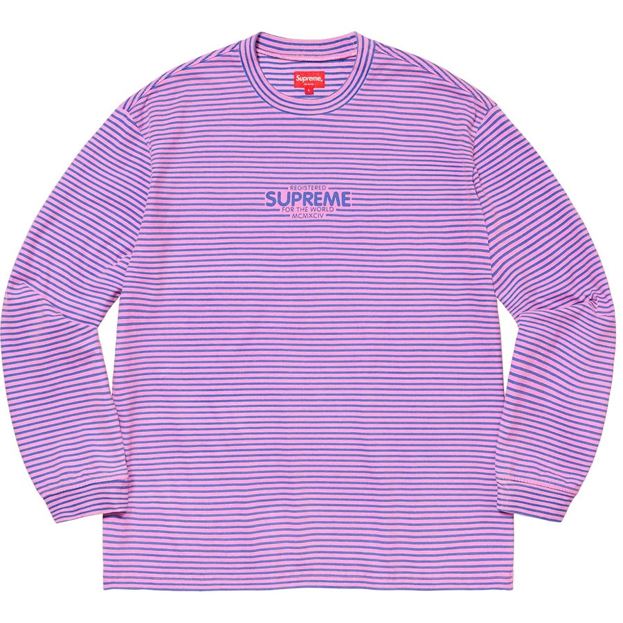 Details on Micro Stripe L S Top Pink from fall winter 2020 (Price is $98)