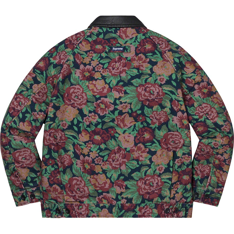 Details on Leather Collar Work Jacket Digi Floral from fall winter
                                                    2020 (Price is $198)