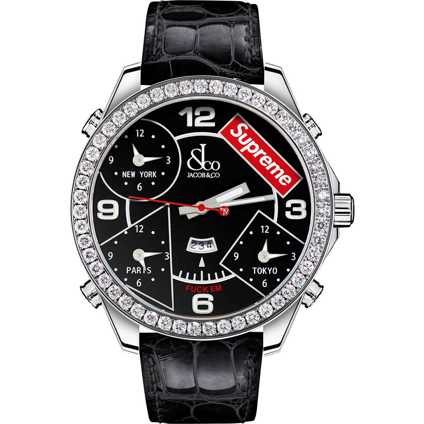 Supreme®/Jacob & Co Time Zone 47mm Watch - Supreme Community