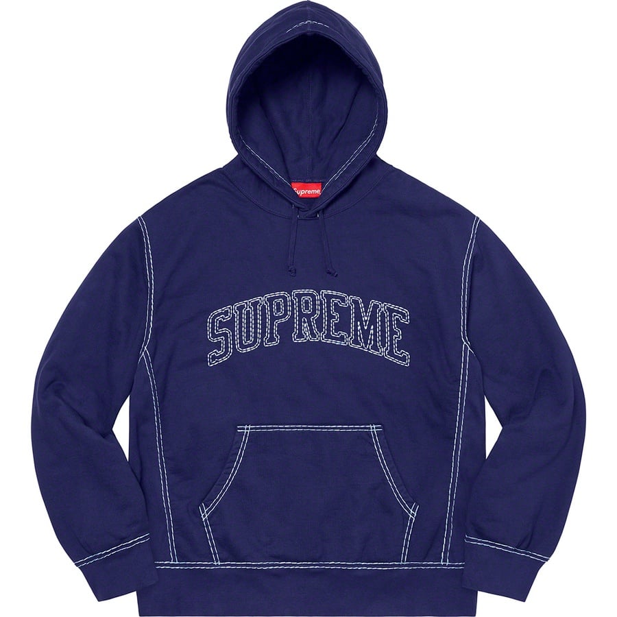 Details on Big Stitch Hooded Sweatshirt Dark Royal from fall winter
                                                    2020 (Price is $158)