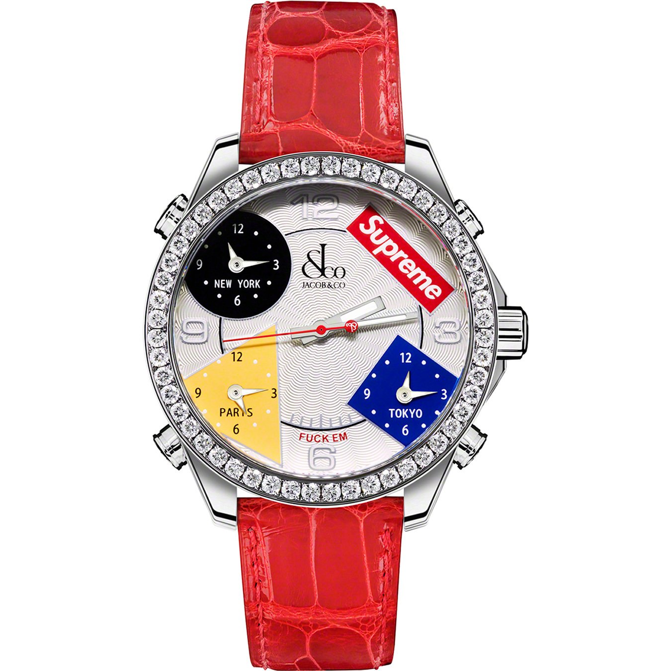 Supreme®/Jacob & Co Time Zone 40mm Watch - Supreme Community