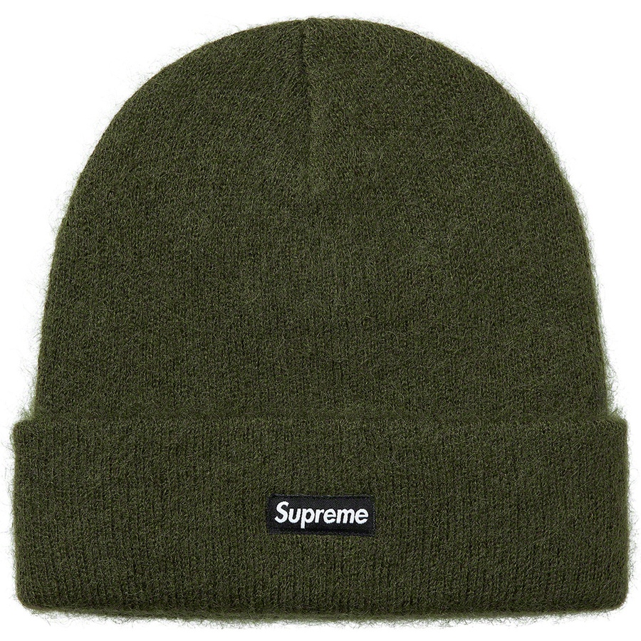 Details on Mohair Beanie Olive from fall winter 2020 (Price is $40)