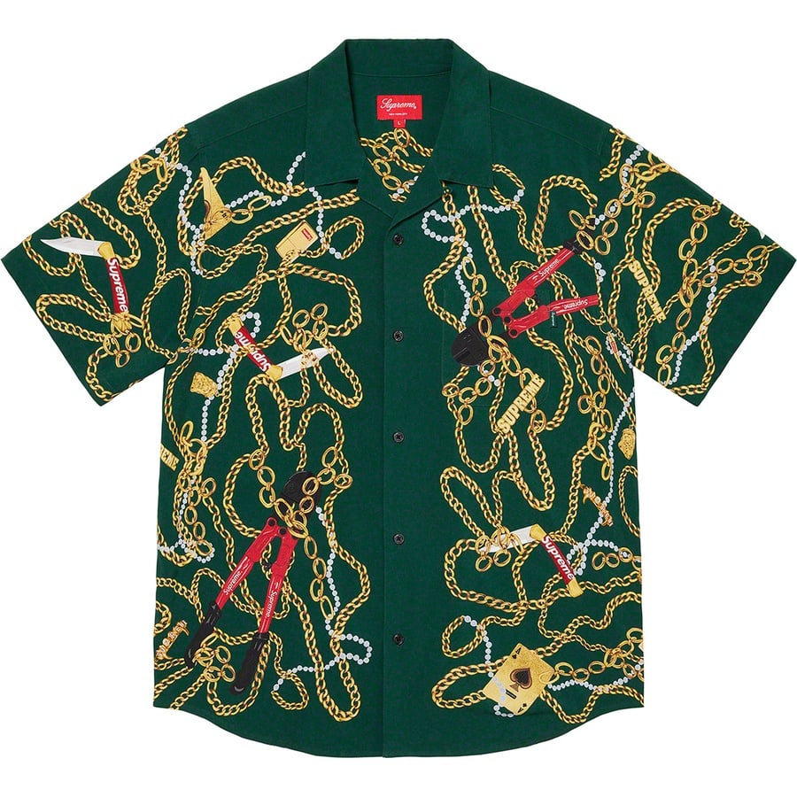 Details on Chains Rayon S S Shirt Dark Green from fall winter
                                                    2020 (Price is $138)