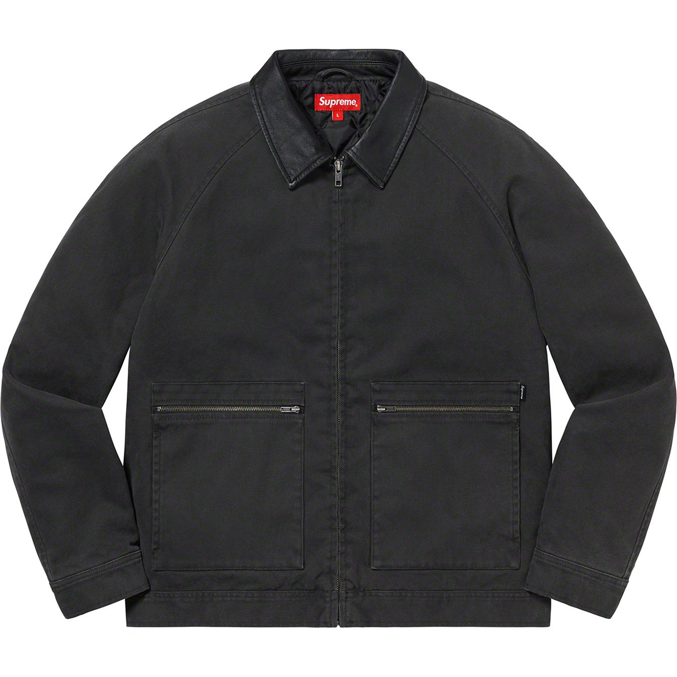 supreme Leather Collar Work Jacket